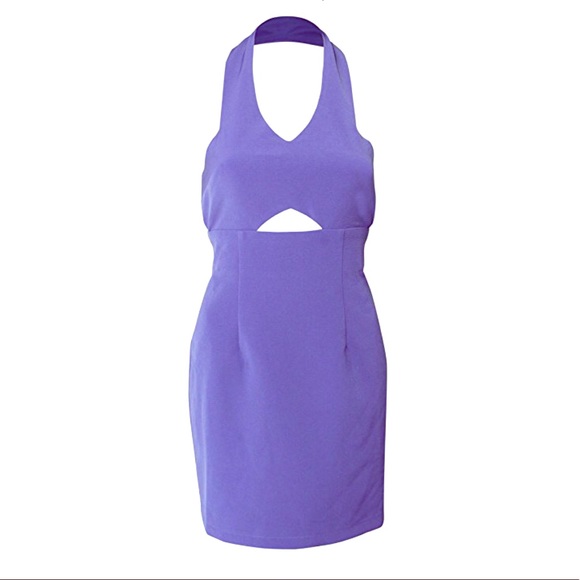 L’ATISTE Dresses & Skirts - L’ATISTE Purple Cutout Halter Dress